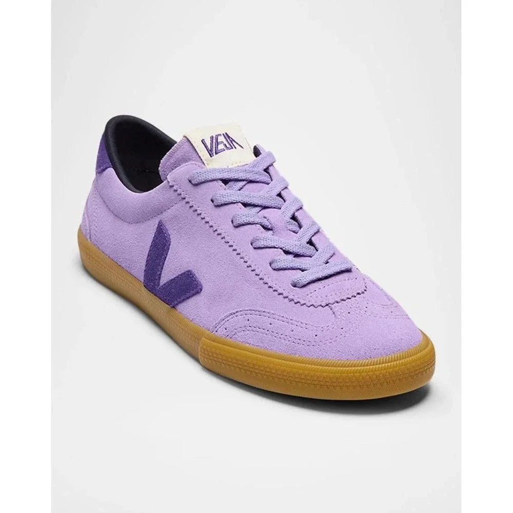 Veja Volley Low Top Suede Gum Sole Sneakers Purple Unisex | Men's 7 Women's 9